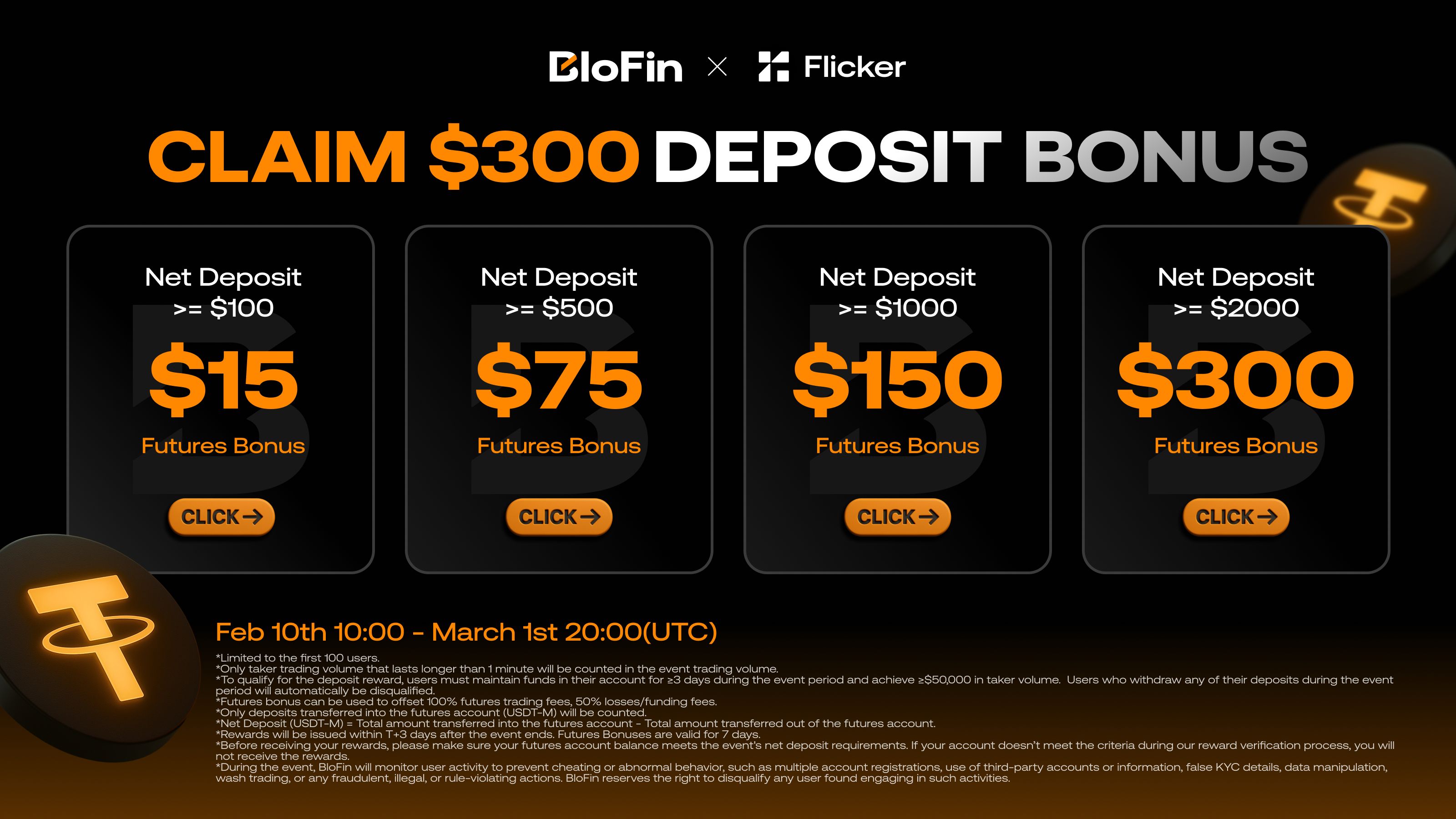 Flicker Partners with BloFin: Claim Up to $300 in Futures Trading Bonuses